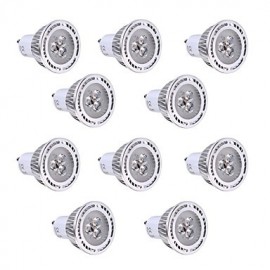 10pcs GU10 3W SMD 3030 300-400 LM Warm White / Cool White LED Spotlight AC 85-265V