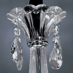 Elegant Crystal Chandelier with 6 Lights in Candle Bulb