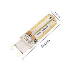 6PCS G9 6W 500lm 3000K/6000K 104-SMD3014 LED Dimmable Crystal Lamps-(AC220-240V)-Silicone