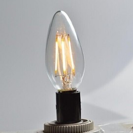 E14 LED Filament Bulbs C35 4PCS COB 400LM lm Warm White Decorative AC 220-240 V