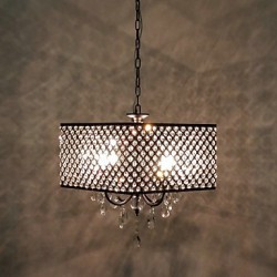 MAX:60W Traditional/Classic Crystal Painting Metal Chandeliers Living Room / Bedroom / Dining Room / Study Room/Office / Entry