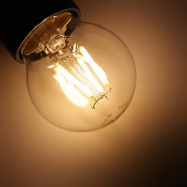 2W E26/E27 LED Globe Bulbs G60 4 COB 300-350 lm Warm White AC 220-240 V 5 pcs