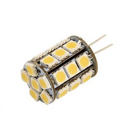 5PCS G4 6W SMD 27*5050 Warm White / Cool White LED Decorative Lights DC12