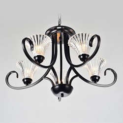 European-Style Vintage 5 Light Chandelier With Horned Arm