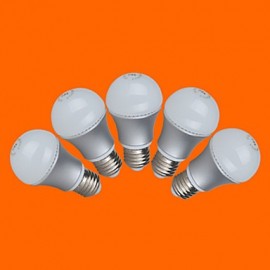 5 pcs E26/E27 5W 10 SMD 3528 350 LM Warm White/Cool White G Globe Bulbs AC 220-240 V