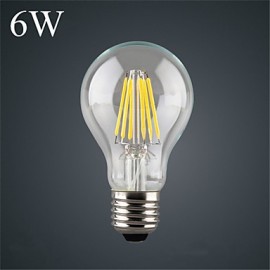 5pcs A60 6W E27 600LM 360 Degree Warm/Cool White Color Edison Filament Light LED Filament Lamp (AC85-265V)