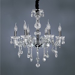 Elegant Crytal Chandelier with 6 Lights