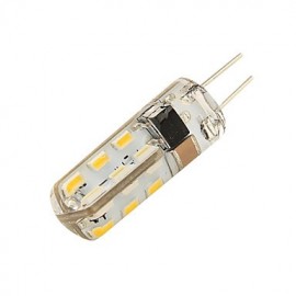 10PCS G4 2W 150lm 6000K 24*SMD3014 LED Corn Crystal Lamp Bead (AC 220V)- Environmental protection silicone