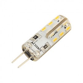 10PCS G4 2W 150lm 6000K 24*SMD3014 LED Corn Crystal Lamp Bead (AC 220V)- Environmental protection silicone