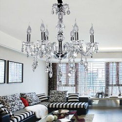 Elegant Crytal Chandelier with 6 Lights