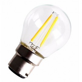 2PCS 2W B22 LED Filament Bulbs G45 2 COB 200 lm Warm White Dimmable AC 220-240 AC 110-130 V