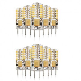 10PCS G4 48LED SMD3014 140-160LM AC110V/220V Warm White/White/Natural White Decorative / Waterproof LED Bi-pin Lights