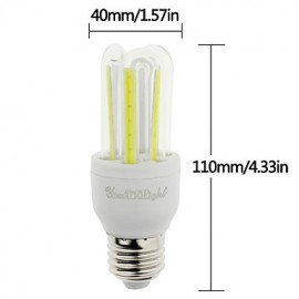 4PCS E27 7W 600lm 6000K 6-COB LED White Light Corn Lamp(AC85-265V)