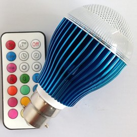 1 pcs B22 9W 3X3W LED Dimmable/21Keys Remote-Controlled/Decorative RGB Led Globe Bulbs AC85-265V