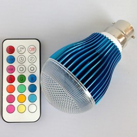 1 pcs B22 9W 3X3W LED Dimmable/21Keys Remote-Controlled/Decorative RGB Led Globe Bulbs AC85-265V