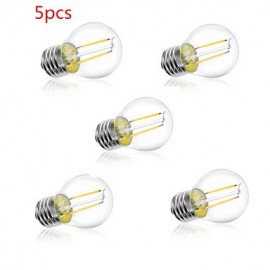 5pcs G45 2W E27 250LM 360 Degree Warm/Cool White Color Edison Filament Light LED Filament Lamp (AC220V)