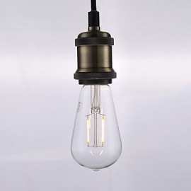 2W E26 LED Filament Bulbs ST19 2 COB 220 lm Warm White Dimmable / Decorative AC 110-130 V 1 pcs