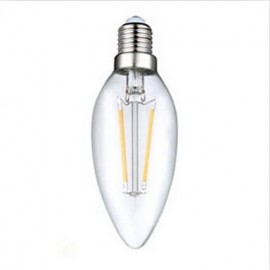 E12 LED Filament Bulbs C35 2 COB 250 lm Warm White Decorative AC 110-130 V