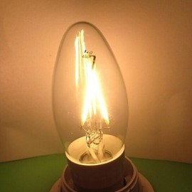 E12 LED Filament Bulbs C35 2 COB 250 lm Warm White Decorative AC 110-130 V