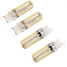 4PCS G9 6W 450lm 3000K Warm White 104-SMD 3014 LED Dimmable Corn Bulb (AC 220V)