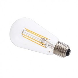 4W E27 LED Filament Bulbs ST64LF 4 COB 450 lm Warm White Dimmable / Decorative AC 220-240 V 1 pcs