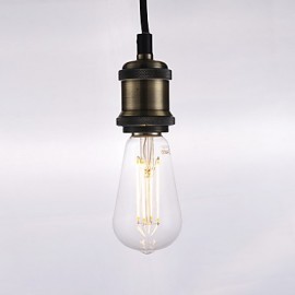 4W E27 LED Filament Bulbs ST64LF 4 COB 450 lm Warm White Dimmable / Decorative AC 220-240 V 1 pcs