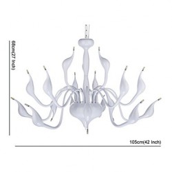 Modern Chandelier Light 18 Lights LED G4 White or Black Finish / Bulb Included/ Living Room / Bedroom