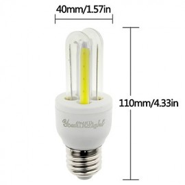 4PCS E27 3W 210lm 6000K 4-COB LED White Light Corn Lamp(AC85-265V)