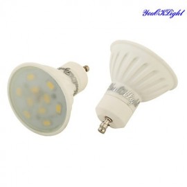 1PCS GU10 5W 10*SMD5730 Warm White Light Long life Ceramic Spot LED Lights (AC110-120V/220-240V)