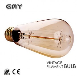 GMY 1PC ST64 13Molybdenum wire Vintage bulb 40W E26 Warm White AC120V Decorate bulb