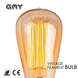 GMY 1PC ST64 13Molybdenum wire Vintage bulb 40W E26 Warm White AC120V Decorate bulb