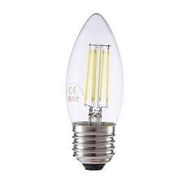 3.5W E27 LED Filament Bulbs B35 4 COB 400/350 lm Warm White / Cool White Dimmable AC 220-240 V 1 pcs