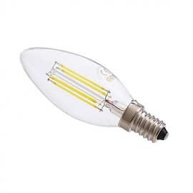 3.5W E14 LED Filament Bulbs B35 4 COB 350/400 lm Warm White / Cool White Dimmable AC 220-240 V 1 pcs