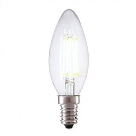 3.5W E14 LED Filament Bulbs B35 4 COB 350/400 lm Warm White / Cool White Dimmable AC 220-240 V 1 pcs