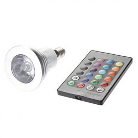 E14 3W 1 High Power LED 180 LM MR16 Remote-Controlled LED Spotlight AC 85-265 V