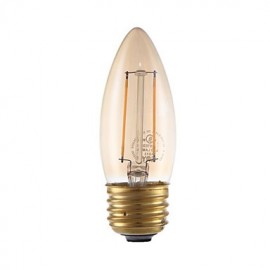 2W E26 LED Filament Bulbs B10 2 COB 160 lm Amber Dimmable 120V 1 pcs