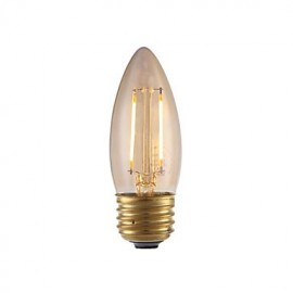 2W E26 LED Filament Bulbs B10 2 COB 160 lm Amber Dimmable 120V 1 pcs