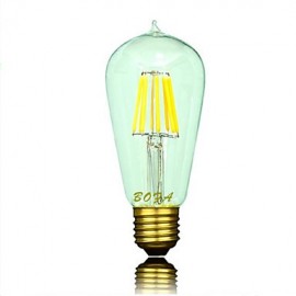 E26 E27 110V 220V ST64 2200K-3000K 300-600lm 5W 6LED Light Bulb Edison