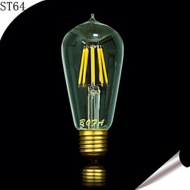 E26 E27 110V 220V ST64 2200K-3000K 300-600lm 5W 6LED Light Bulb Edison