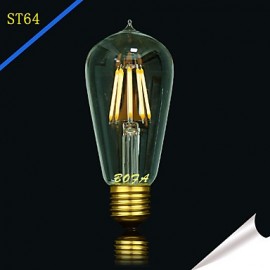 E26 E27 110V 220V ST64 2200K-3000K 300-600lm 5W 6LED Light Bulb Edison