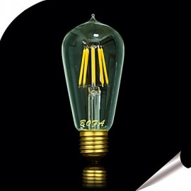 E26 E27 110V 220V ST64 2200K-3000K 300-600lm 5W 6LED Light Bulb Edison