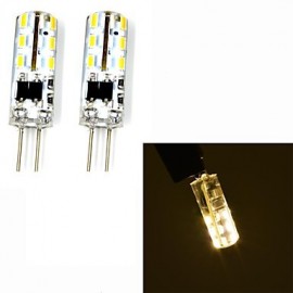 2W G4 LED Bi-pin Lights 24 SMD 3014 90~110 lm Warm White DC 12 V