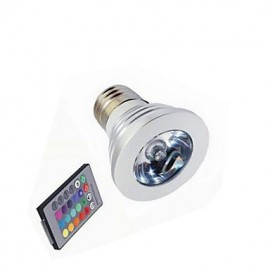 3W High Power And High Brightness RGB Lamp Color Infrared Remote Control Dimming LED Lighting(AC 85-265V)
