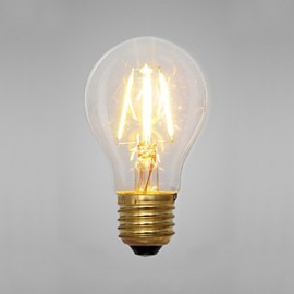 2W E14 / E26/E27 Incandescent Bulbs A60(A19) 2 COB 200 lm Yellow Decorative AC 220-240 V 1 pcs