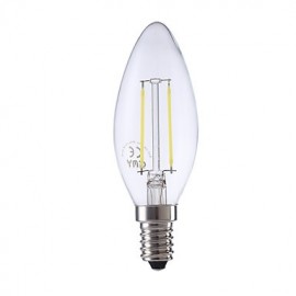 2W E14 LED Filament Bulbs B35 2 COB 250 lm Warm White / Cool White AC 220-240 V 1 pcs