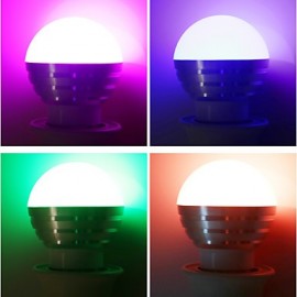 E27 Dimmable RGBW Lamp Led Bulbs 5W Colorful RGB Bulb 85-265V Chandeliers Led Light + IR Remote Controller