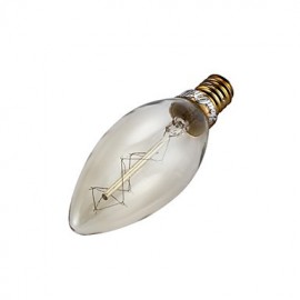 E14 25W 260LM 3000K Warm White Edison retro candle tungsten filament lamp(AC220V-240V)