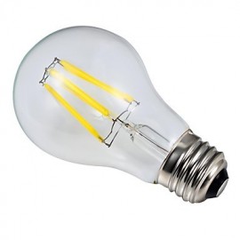 Dimmable bulb 4W E26/E27 LED Filament Bulbs A60(A19) 4 COB 400 lm Warm White110V-130V or (220V-240V) to Dimmable V 1 pcs