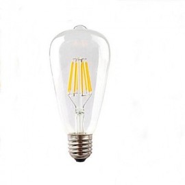 8W E26/E27 LED Globe Bulbs ST64 8 High Power LED 220-280 lm Warm White Decorative AC 220-240 V 1 pcs