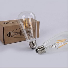 8W E26/E27 LED Globe Bulbs ST64 8 High Power LED 220-280 lm Warm White Decorative AC 220-240 V 1 pcs